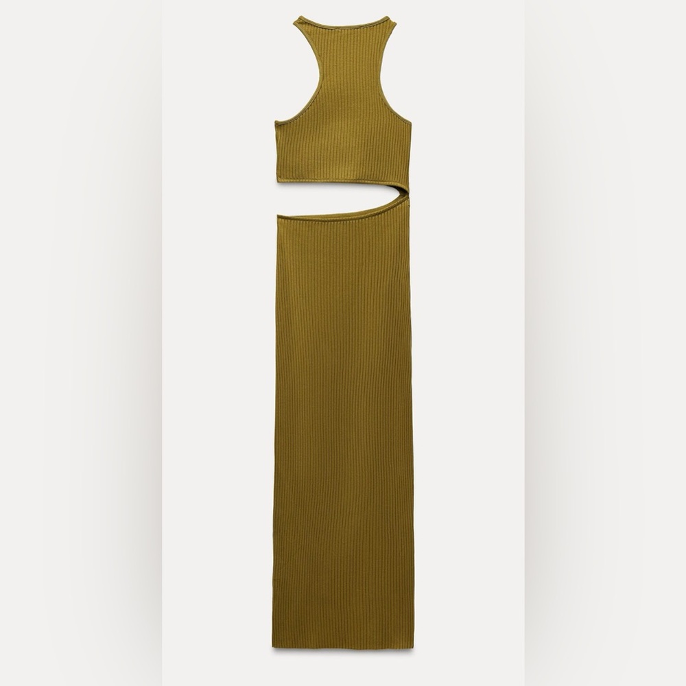 NWT ZARA Ribbed Cut-Out Dress – Modern & Chic (Size S, fits XS) - Picture 3 of 5
